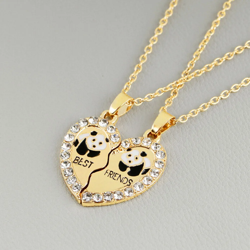 Broken Heart 2 Parts Animal Panda "best Friend" Love Pendant Necklace Couple Gift Necklace 2 Pcs/set
Broken Heart 2 Parts Animal Panda "best Friend" Love Pendant Necklace Couple Gift Necklace 2 Pcs/set