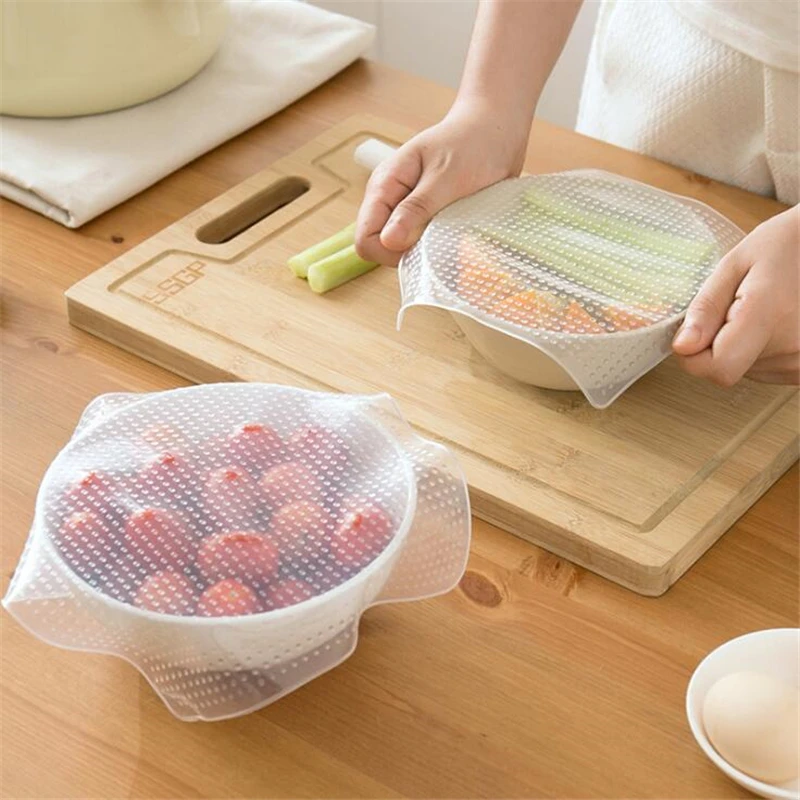Reusable Silicone Cover Silicone stretch lids Multifunctional Silicone Wrap Seal Lid Food Fresh Keeping Kitchen Tools
Reusable Silicone Cover Silicone stretch lids Multifunctional Silicone Wrap Seal Lid Food Fresh Keeping Kitchen Tools