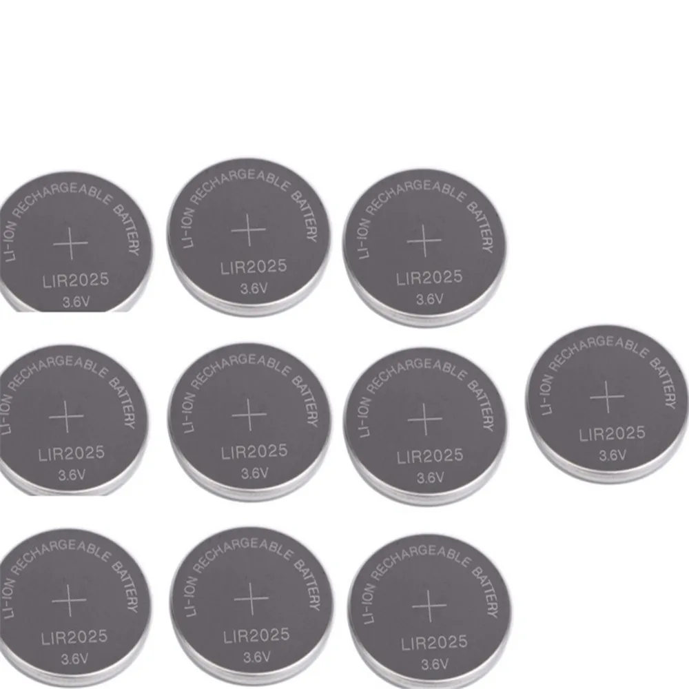 10PCS NEW LIR2025 Rechargeable Battery for BMW Car Key Li-ion Battery Button/Coin Cell 3.6V 30mAh Repleace CR2025
10PCS NEW LIR2025 Rechargeable Battery for BMW Car Key Li-ion Battery Button/Coin Cell 3.6V 30mAh Repleace CR2025