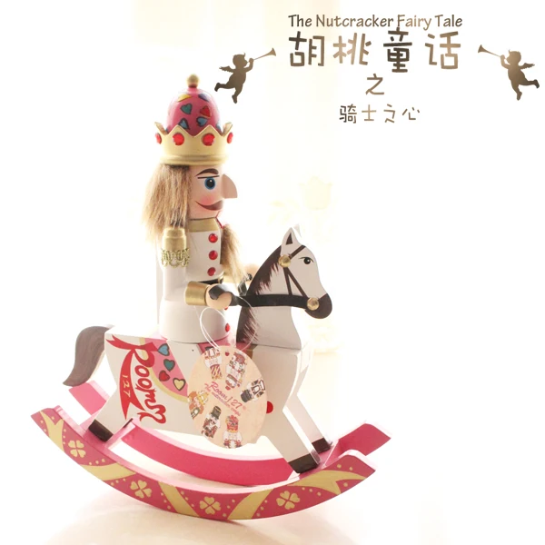 30cm Height Sweetheart Rocking Horse Knight Style Wooden Nutcracker Decorative Ornaments
30cm Height Sweetheart Rocking Horse Knight Style Wooden Nutcracker Decorative Ornaments