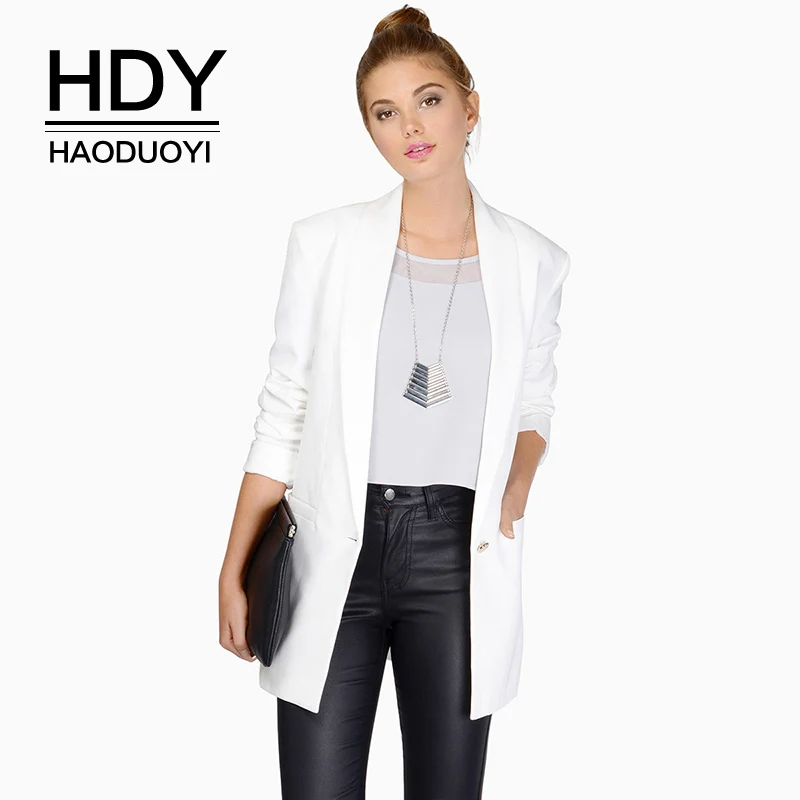 HDY Haoduoyi Women Jacket Long Sleeve Lapel Slim One Button Packet OL Coat Candy Color Fashion Elegant Long Office Jacket
HDY Haoduoyi Women Jacket Long Sleeve Lapel Slim One Button Packet OL Coat Candy Color Fashion Elegant Long Office Jacket
