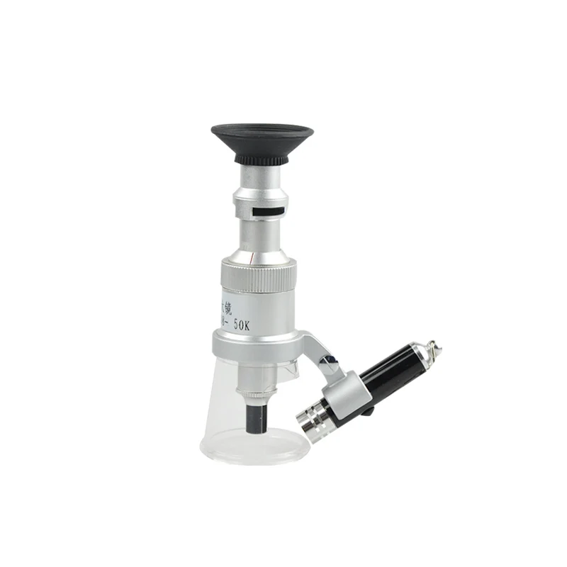 50X/100X Pocket Mini Handheld Jewelry LED Illuminant Microscope Handle Magnifier Monocular Jewelery Loupe with Measuring Reticle
50X/100X Pocket Mini Handheld Jewelry LED Illuminant Microscope Handle Magnifier Monocular Jewelery Loupe with Measuring Reticle