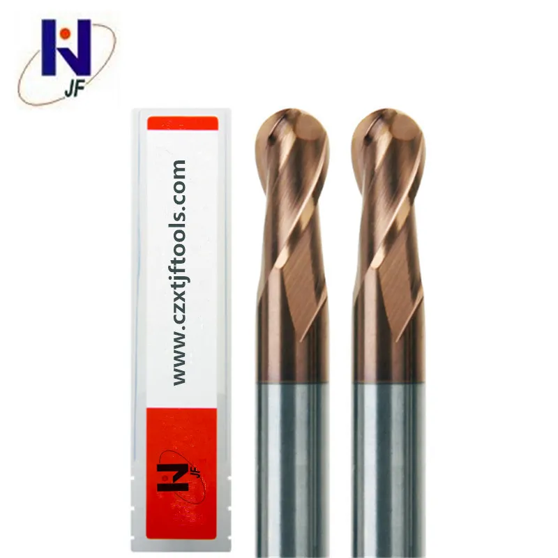 JF R1*4*D3*50*4F Solid Carbide 4 Flutes Ball Nose End Mill, Metric, 50HRC, TiXCO Coated For Hard Steel
JF R1*4*D3*50*4F Solid Carbide 4 Flutes Ball Nose End Mill, Metric, 50HRC, TiXCO Coated For Hard Steel