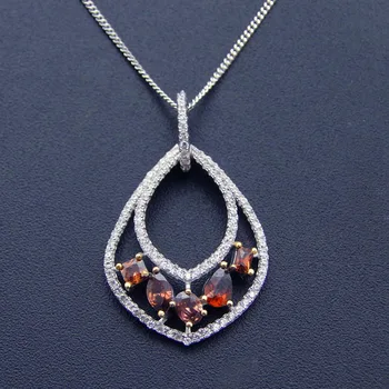 Fine Pendant Necklace 100% 925 Sterling Silver Jewelry Pendant CZ Stone with Chains For Women
Fine Pendant Necklace 100% 925 Sterling Silver Jewelry Pendant CZ Stone with Chains For Women