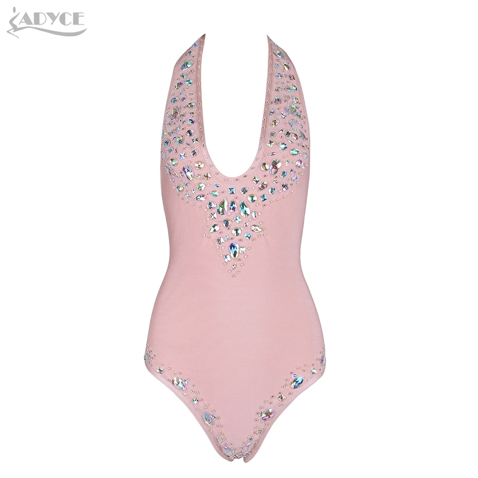 ADYCE 2019 High Quality Summer Bandage Bodysuit Sexy Women Celebrity Party Sleeveless V-Neck Beading Beach Bodycon Swinsuits
ADYCE 2019 High Quality Summer Bandage Bodysuit Sexy Women Celebrity Party Sleeveless V-Neck Beading Beach Bodycon Swinsuits