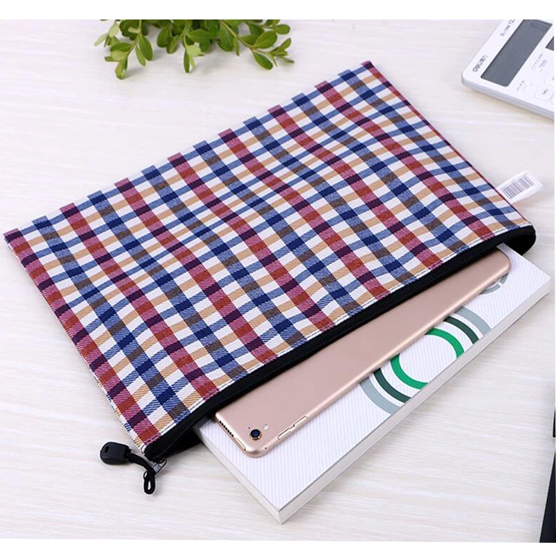 Grid A4 Zipper File Bag Oxford Cloth Financial Conference Bill Storage Portfolio Learning Office Supplies File folder
Grid A4 Zipper File Bag Oxford Cloth Financial Conference Bill Storage Portfolio Learning Office Supplies File folder