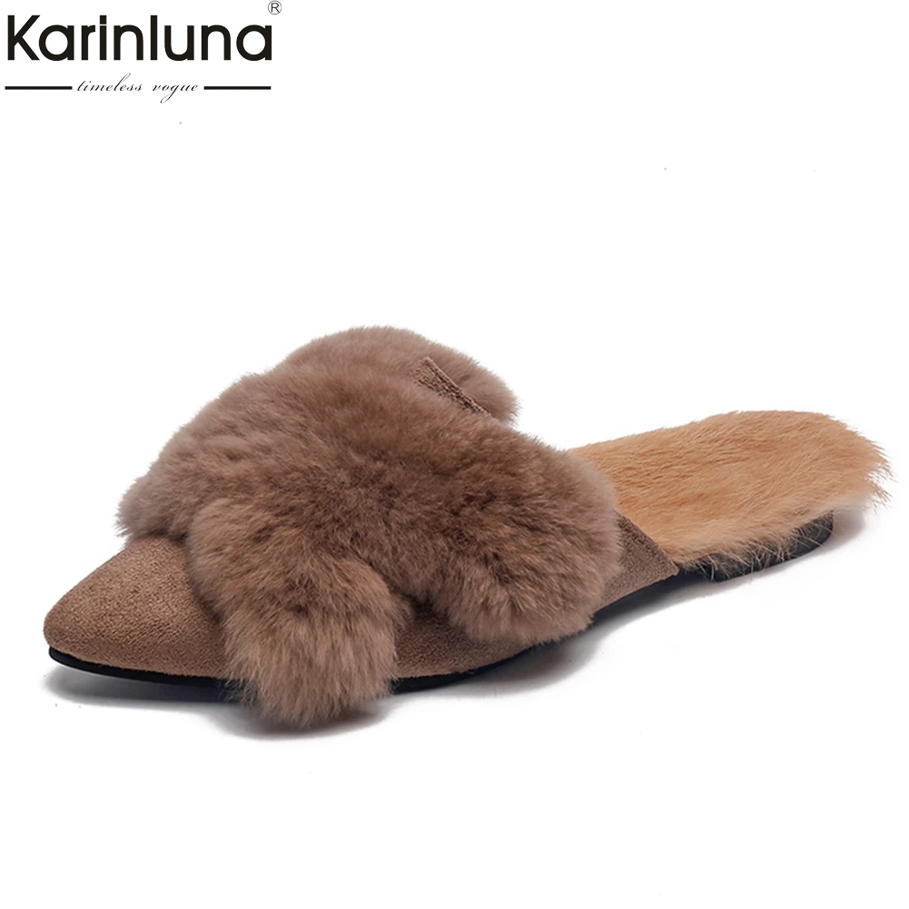 Karinluna 2018 top quality Fashion real Fur Spring Autumn women's mules flats Shoes Woman Shoes popular design Women footwear
Karinluna 2018 top quality Fashion real Fur Spring Autumn women's mules flats Shoes Woman Shoes popular design Women footwear