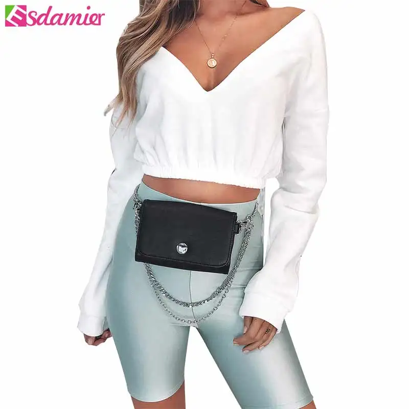 ESDAMIER 2018 Women Sexy Deep V Neck Hoodies Women Long Sleeve Off Shoulder Solid Sweatshirts Short Pullover Crop Top 4 Colors
ESDAMIER 2018 Women Sexy Deep V Neck Hoodies Women Long Sleeve Off Shoulder Solid Sweatshirts Short Pullover Crop Top 4 Colors