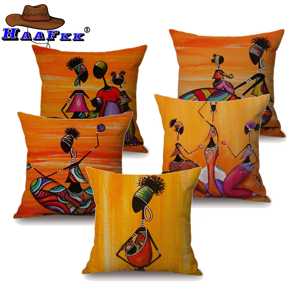 Fashionable Abstract Painting Africa life Collection African Woman Home Decor Pillow Case Gallery Exoti Restaurant Cushion Cover
Fashionable Abstract Painting Africa life Collection African Woman Home Decor Pillow Case Gallery Exoti Restaurant Cushion Cover