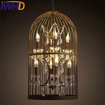IWHD 8 Heads Iron Cage Vintage Industrial Pendant Light led Loft Style candle Bulb Retro Crystal Pendant Lights Home Lighting
IWHD 8 Heads Iron Cage Vintage Industrial Pendant Light led Loft Style candle Bulb Retro Crystal Pendant Lights Home Lighting
