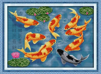 Surplus year after year (8) fishes cross stitch kit 14ct white 11ct printed embroidery DIY handmade needle work wall home decor
Surplus year after year (8) fishes cross stitch kit 14ct white 11ct printed embroidery DIY handmade needle work wall home decor