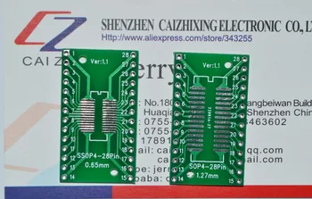 20PCS/LOT SO/SSOP/SOIC/MSOP TSSOP28 / TSSOP28 turn DIP28 1.27MM / 0.65MM turn 2.54MM IC adapter Socket / Adapter plate / PCB
20PCS/LOT SO/SSOP/SOIC/MSOP TSSOP28 / TSSOP28 turn DIP28 1.27MM / 0.65MM turn 2.54MM IC adapter Socket / Adapter plate / PCB
