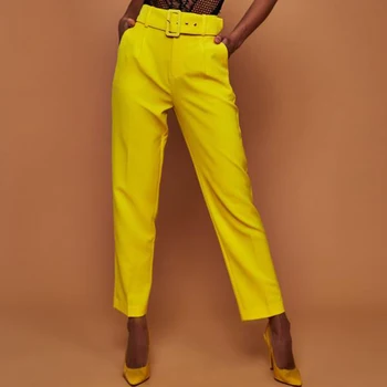 2018 Women Fashion High Waist Pleats Straight Casual Pocket Pants Long Trousers With Belt
2018 Women Fashion High Waist Pleats Straight Casual Pocket Pants Long Trousers With Belt