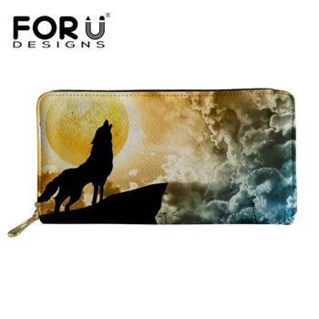 FORUDESIGNS Women Wallets and Purse Cool Moon Wolf Printing Card Holders Ladies Money Coin Purse Vintage Long Wallets Clutch Bag
FORUDESIGNS Women Wallets and Purse Cool Moon Wolf Printing Card Holders Ladies Money Coin Purse Vintage Long Wallets Clutch Bag