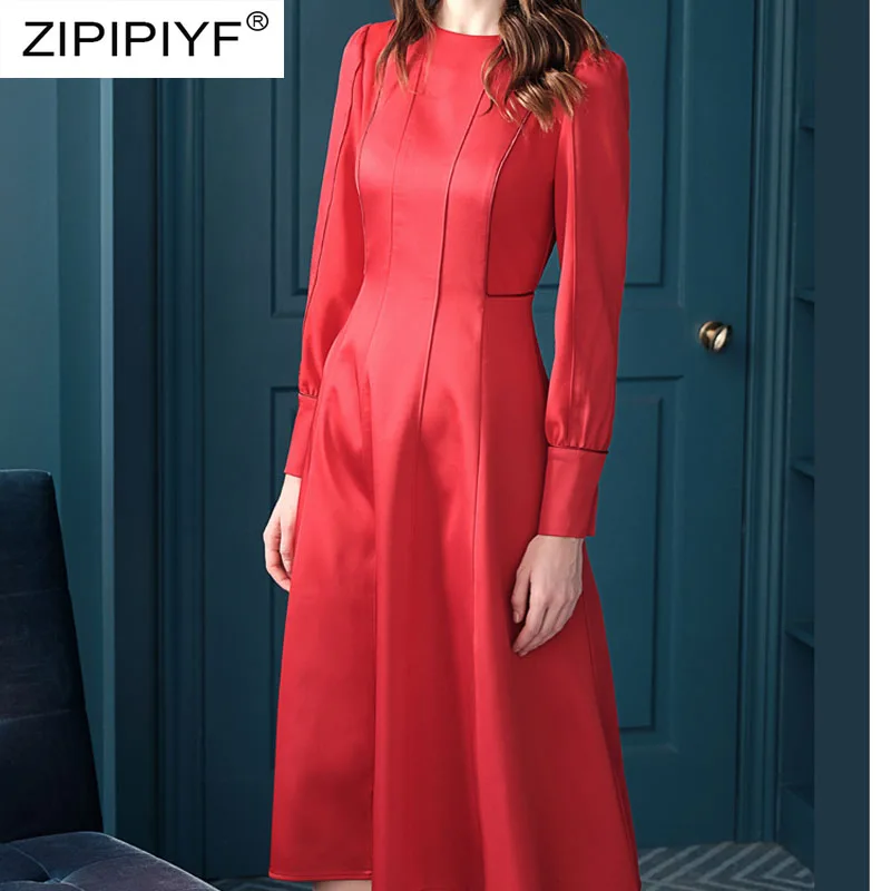 2019 Autumn Winter New Fashion Women Vintage O-Neck Long Sleeve Slim Casual Solid Bodycon Knee-Length Dress Female Vestidos K056
2019 Autumn Winter New Fashion Women Vintage O-Neck Long Sleeve Slim Casual Solid Bodycon Knee-Length Dress Female Vestidos K056