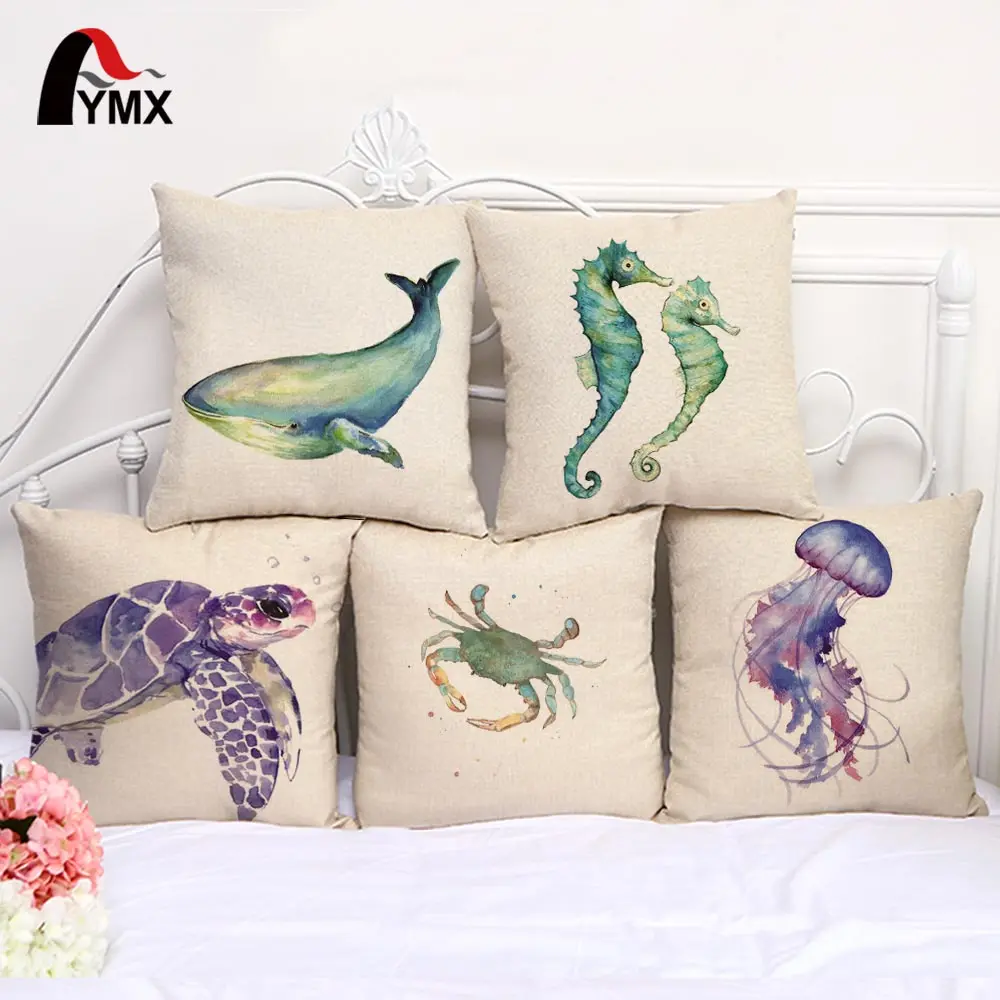 Turtles Printing Pillow Case Jellyfish Hippo Campus Whale Long Tail Fish Cushion Cover Sea Style Sofa Window Home Decoration
Turtles Printing Pillow Case Jellyfish Hippo Campus Whale Long Tail Fish Cushion Cover Sea Style Sofa Window Home Decoration