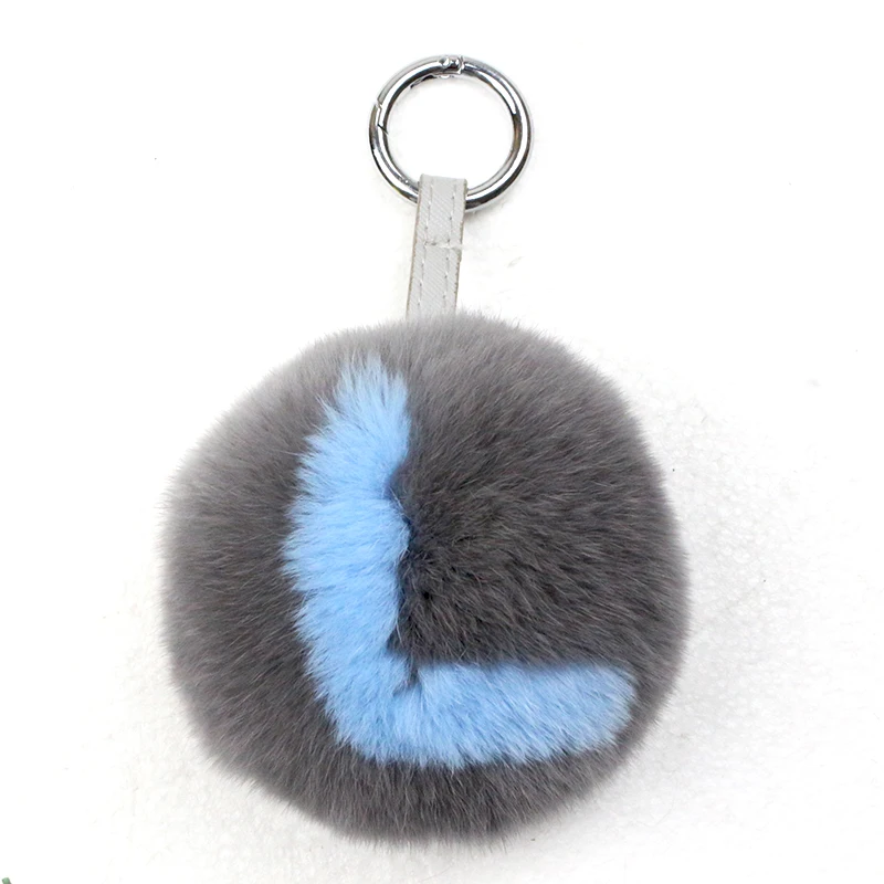 A-Z Letters Real Rabbit Fur Small 10Cm Ornament*