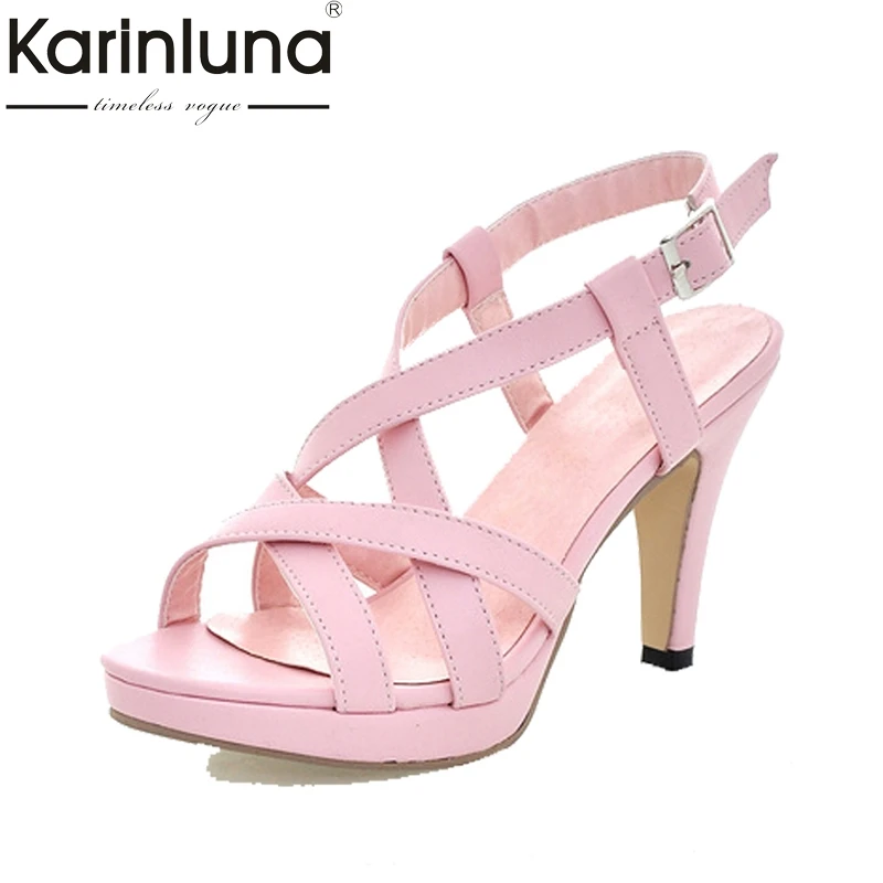 KARINLUNA Big Size32-43 Fashion Women Gladiator Sandals Cross Strap Spiked High Heels Summer Open Toe Platform Shoes Woman
KARINLUNA Big Size32-43 Fashion Women Gladiator Sandals Cross Strap Spiked High Heels Summer Open Toe Platform Shoes Woman