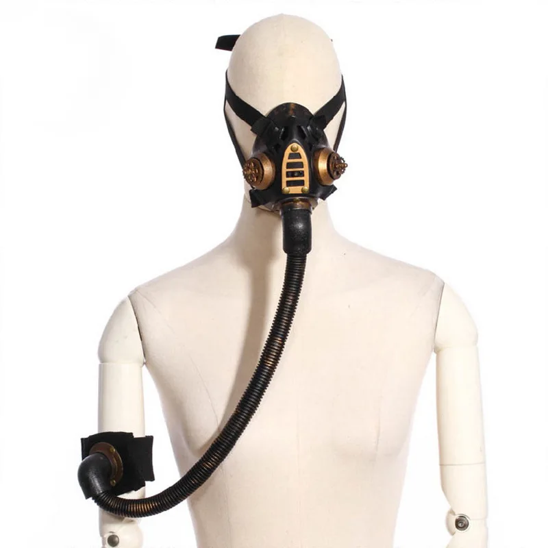 Gold Metallic Resin Conduit Gothic Rave Rock Cool Respirator Gas Mask Halloween Cosplay Party Mask Steampunk Costume Accessories
Gold Metallic Resin Conduit Gothic Rave Rock Cool Respirator Gas Mask Halloween Cosplay Party Mask Steampunk Costume Accessories