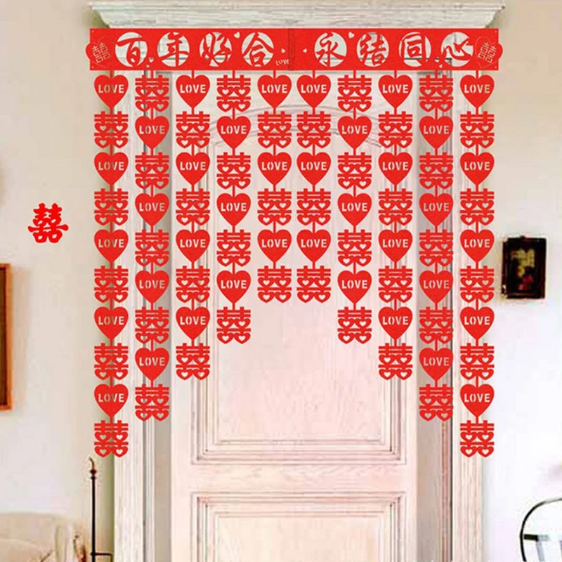 1pcs Double Happiness Chinese Wedding Supplies Party Supplies Red Love Door Curtain Hanging Decoration Wedding Festival
1pcs Double Happiness Chinese Wedding Supplies Party Supplies Red Love Door Curtain Hanging Decoration Wedding Festival