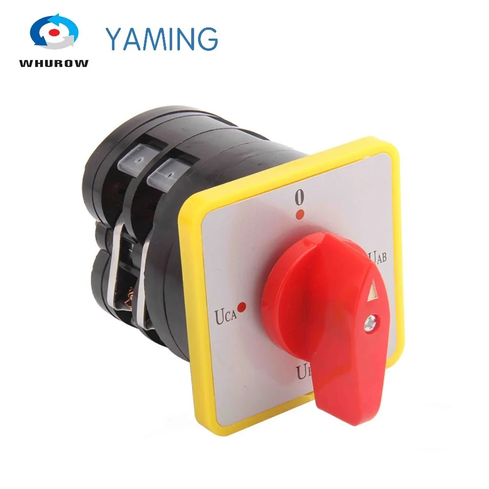 LW5-16YH2/2 Voltage Transfer switch 16A 2 levels 4 position control motor circuit changeover rotary Cam switch Red Handle
LW5-16YH2/2 Voltage Transfer switch 16A 2 levels 4 position control motor circuit changeover rotary Cam switch Red Handle