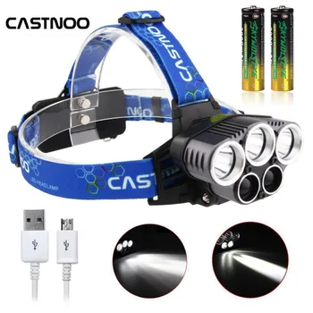 CASTNOO LED Headlight 80000LM 5X T6 5 Modes Portable Lamp For Camping Reading Hunting with 2*18650 Battery USB
CASTNOO LED Headlight 80000LM 5X T6 5 Modes Portable Lamp For Camping Reading Hunting with 2*18650 Battery USB