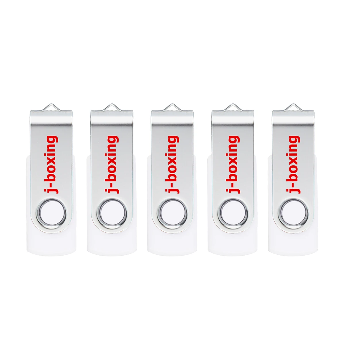 

J-boxing USB Flash Drives 1GB 2GB Thumb Drive 4GB 8GB Metal Swivel Pendrive 16GB 32GB USB 2.0 Memory Stick 5PCS/Lot White for PC