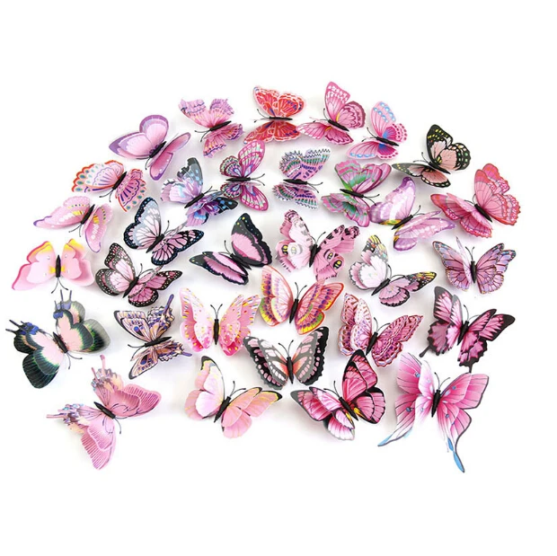 New style double wings 3D Butterfly wall stickers home decor Sticker on the Art Wall decal Mural appliances kids rooms 12pcs/bag
New style double wings 3D Butterfly wall stickers home decor Sticker on the Art Wall decal Mural appliances kids rooms 12pcs/bag