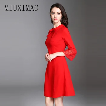 Europe Style 2018 Spring Newest Fashion A-Line Stand Wrist Sleeve Solid Lace Bow Casual Elegant Above Knee Mini Dress Women
Europe Style 2018 Spring Newest Fashion A-Line Stand Wrist Sleeve Solid Lace Bow Casual Elegant Above Knee Mini Dress Women