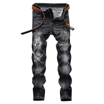 MORUANCLE Fashion Men's Ripped Embroidered Jeans Stretch Distressed Denim Pants Trousers With Dragon Embroidery Straight 
MORUANCLE Fashion Men's Ripped Embroidered Jeans Stretch Distressed Denim Pants Trousers With Dragon Embroidery Straight