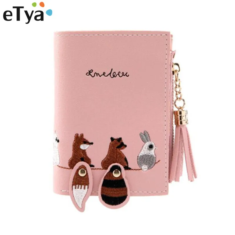 eTya Fashion Cute Animal Print Short Wallets Women's Tassel Small Coin Purse Zipper Card Holder Bag Pocket For Girls Students
eTya Fashion Cute Animal Print Short Wallets Women's Tassel Small Coin Purse Zipper Card Holder Bag Pocket For Girls Students