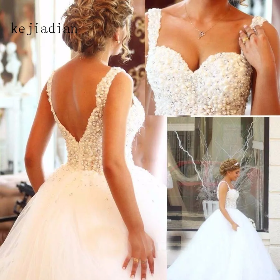 2019 Luxury Pearls Beaded Ball Gown Wedding Dresses White/ivory Bridal Gown Vintage wedding Gown Custom Vestido De Noiva
2019 Luxury Pearls Beaded Ball Gown Wedding Dresses White/ivory Bridal Gown Vintage wedding Gown Custom Vestido De Noiva