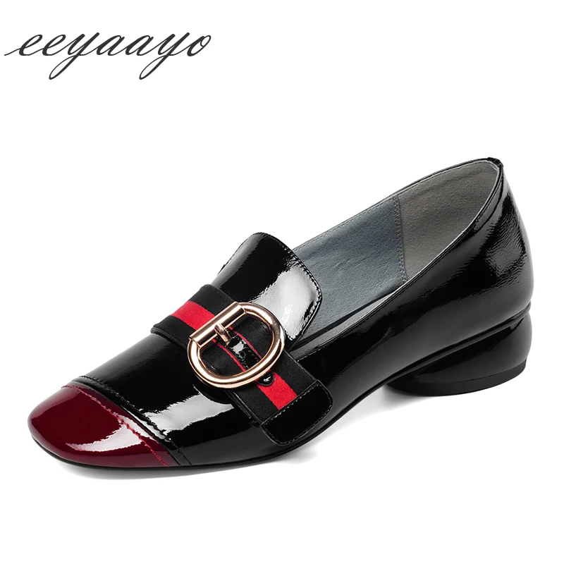 2019 New Spring Genuine Leather Women Pumps Low Heel Square Toe Metal Decoration Fashion Women Cow Leather Shoes Black Pumps
2019 New Spring Genuine Leather Women Pumps Low Heel Square Toe Metal Decoration Fashion Women Cow Leather Shoes Black Pumps