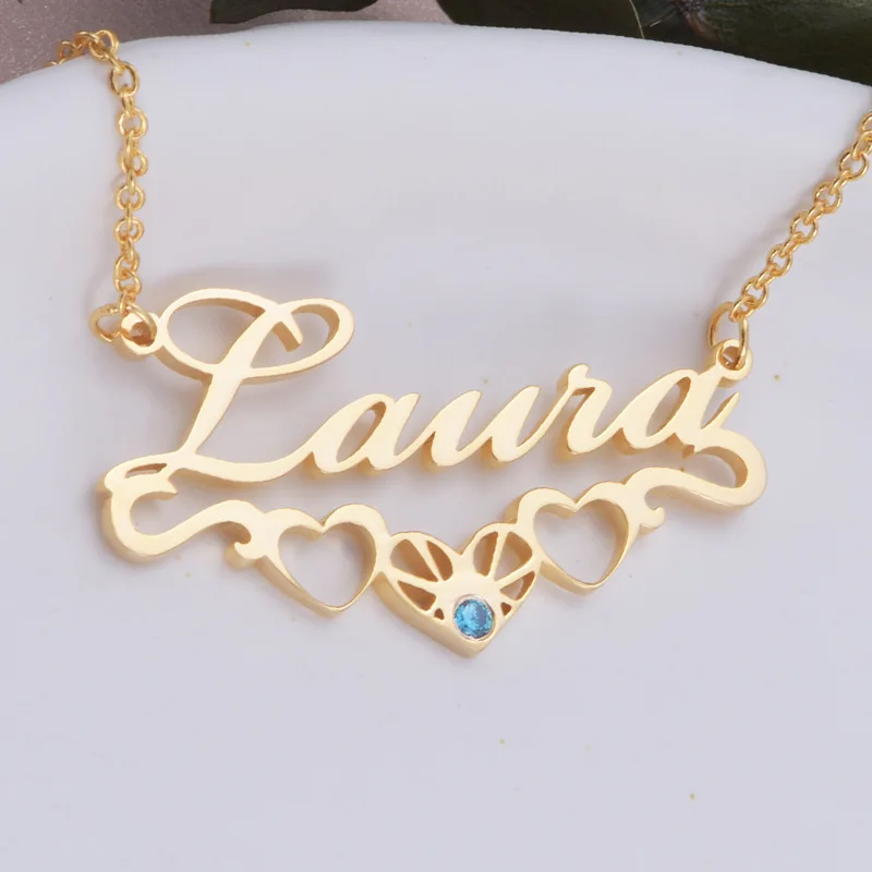 3UMetetr Name Necklaces Birthday Stone Custom Stainless Steel Zirconia Necklace with Heart Personalized Name Custom Jewelry
3UMetetr Name Necklaces Birthday Stone Custom Stainless Steel Zirconia Necklace with Heart Personalized Name Custom Jewelry