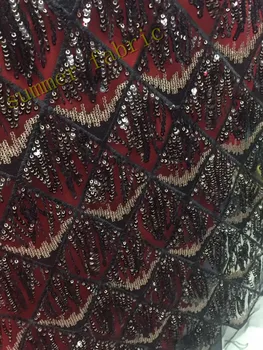New Design black and gold Nigerian Lace Fabric with Sequins French Tulle Lace Fabric for party dress
New Design black and gold Nigerian Lace Fabric with Sequins French Tulle Lace Fabric for party dress