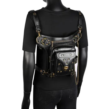 Vintage Steampunk Bag Messenger Handbag Shouder Bag Gothic Retro Rock Waist Leg Bag PU Leather Motorcycle Style Fashion Rivet Ba
Vintage Steampunk Bag Messenger Handbag Shouder Bag Gothic Retro Rock Waist Leg Bag PU Leather Motorcycle Style Fashion Rivet Ba