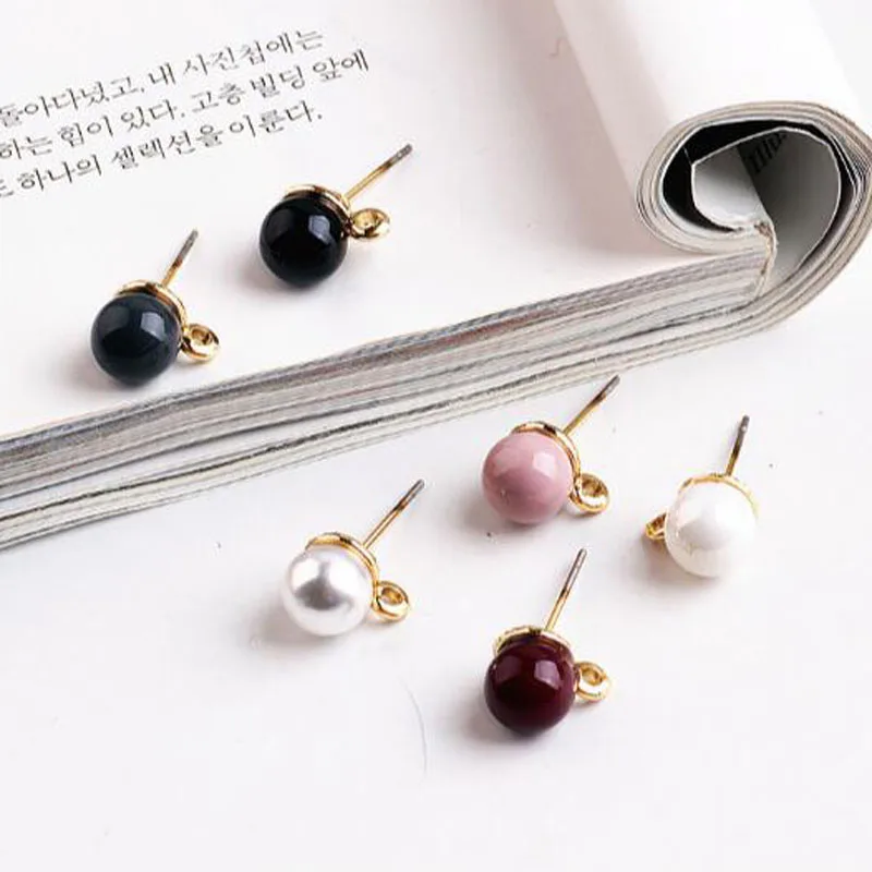 10pcs Round 8mm Imitation Pearls Earring Connectors Stud Findings With Hole Ear Drop Women Girl Diy Handmade Supplies C26
10pcs Round 8mm Imitation Pearls Earring Connectors Stud Findings With Hole Ear Drop Women Girl Diy Handmade Supplies C26