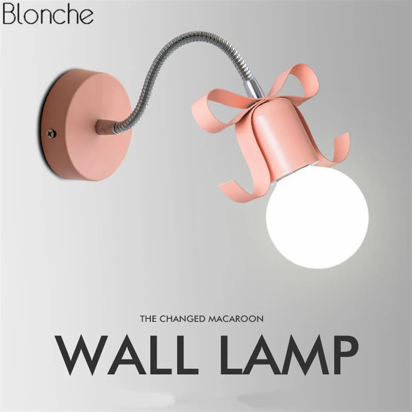 Modern Bow-knot Macarons Wall Lamp Led Adjustable Wall Sconce Lights for Children's Room Princess Bedroom Bedside Home Lighting
Modern Bow-knot Macarons Wall Lamp Led Adjustable Wall Sconce Lights for Children's Room Princess Bedroom Bedside Home Lighting