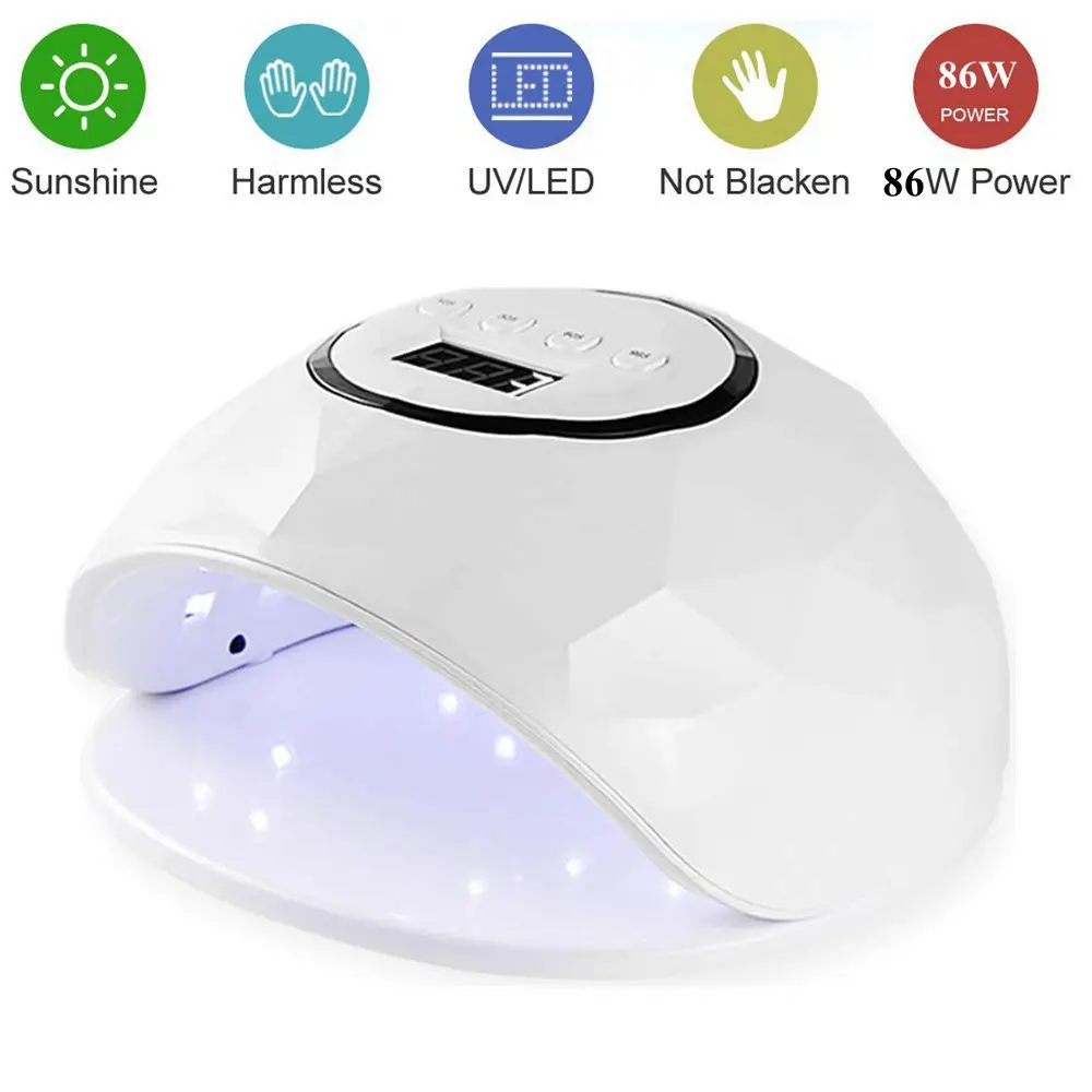 Feecy 86W Nail Dryer For UV LED Nail Lamp with 4 Timer Setting Gel Polish Curing Lamp With Sensor Professional Nail Art Tools
Feecy 86W Nail Dryer For UV LED Nail Lamp with 4 Timer Setting Gel Polish Curing Lamp With Sensor Professional Nail Art Tools