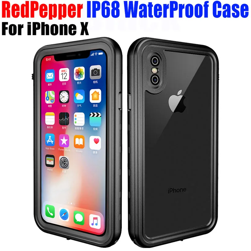 For IPhone X XS Max XR Case Original RedPepper Dot Plus Clear Back IP68 Waterproof Diving Underwater PC + TPU Armor Cover IPX09
For IPhone X XS Max XR Case Original RedPepper Dot Plus Clear Back IP68 Waterproof Diving Underwater PC + TPU Armor Cover IPX09