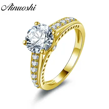AINUOSHI Trendy 1.9 CT Round Ring 14K Solid White/Yellow Gold Pave Setting Band Round Cut Sona Diamond Wedding Engagement Ring
AINUOSHI Trendy 1.9 CT Round Ring 14K Solid White/Yellow Gold Pave Setting Band Round Cut Sona Diamond Wedding Engagement Ring