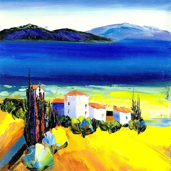 Modern handmade painting Yellow village at seaside on oil canvas for home decor , wallpaper, gallery
Modern handmade painting Yellow village at seaside on oil canvas for home decor , wallpaper, gallery