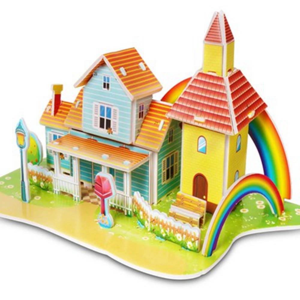 Hot Kids Toys Funny DIY 3d Puzzle Cartoon House Jigsaw Paper Dimensional Model Assembled Brain Teaser Early learning Games Toys
Hot Kids Toys Funny DIY 3d Puzzle Cartoon House Jigsaw Paper Dimensional Model Assembled Brain Teaser Early learning Games Toys