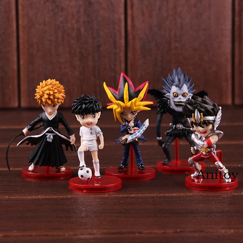 Saint Seiya Ozora Tsubasa Yugi Muto Deathnote Ryuuku Bleach Kurosaki Ichigo Action Figure PVC Collectible Model Toys 5pcs/set
Saint Seiya Ozora Tsubasa Yugi Muto Deathnote Ryuuku Bleach Kurosaki Ichigo Action Figure PVC Collectible Model Toys 5pcs/set