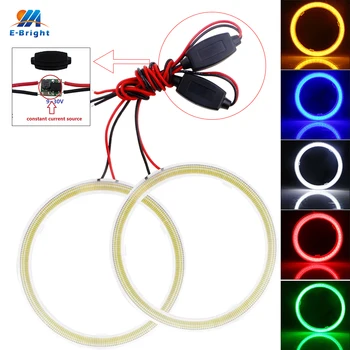 YM E-Bright 2PCS(1pair) Halo Ring COB 60MM 70MM 80MM 90MM 100MM 110MM 120MM With Cover 12V 24V DC Car Headlight Angel Eyes White
YM E-Bright 2PCS(1pair) Halo Ring COB 60MM 70MM 80MM 90MM 100MM 110MM 120MM With Cover 12V 24V DC Car Headlight Angel Eyes White