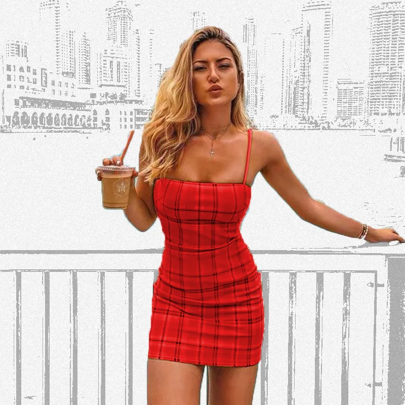 2019 Fashion Women Lady Bodycon Sleeveless Party Club Short Mini Dress Green Plaid Sundress Women Summer Clothing
2019 Fashion Women Lady Bodycon Sleeveless Party Club Short Mini Dress Green Plaid Sundress Women Summer Clothing