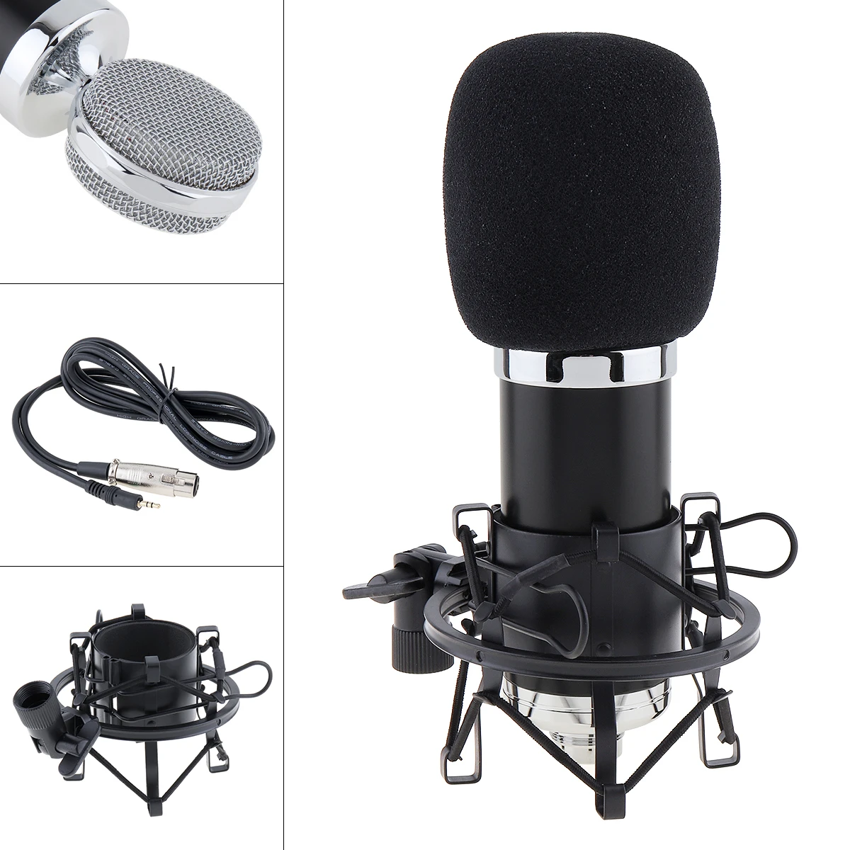 New Professional BM 5000 Condenser Microphone with Circuit Control and Gold-plated Large Diaphragm Head for Studio / KTV
New Professional BM 5000 Condenser Microphone with Circuit Control and Gold-plated Large Diaphragm Head for Studio / KTV