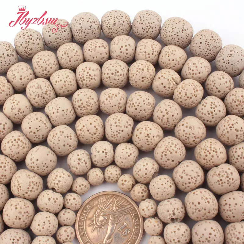 Round Ball Sponge Cream White Lava Rock Volcanic Beads Natural Stone Beads For DIY Women Necklace Bracelat Jewelry Making 15"
Round Ball Sponge Cream White Lava Rock Volcanic Beads Natural Stone Beads For DIY Women Necklace Bracelat Jewelry Making 15"