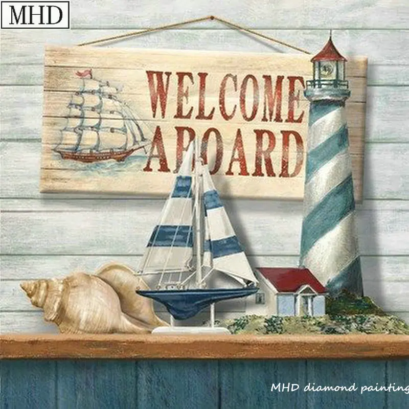 MHD 5D DIY Diamond Painting Lighthouse & Sailing New Arrival Full Square DIY Diamond Embroidery Sewing Art Home Decor
MHD 5D DIY Diamond Painting Lighthouse & Sailing New Arrival Full Square DIY Diamond Embroidery Sewing Art Home Decor