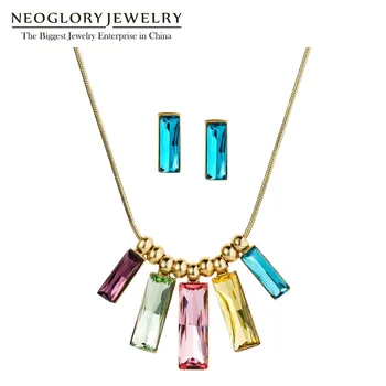 Neoglory Light Yellow Gold Color Jewelry Set Necklace Earrings For Women New Embellished with Crystals from Swarovski
Neoglory Light Yellow Gold Color Jewelry Set Necklace Earrings For Women New Embellished with Crystals from Swarovski